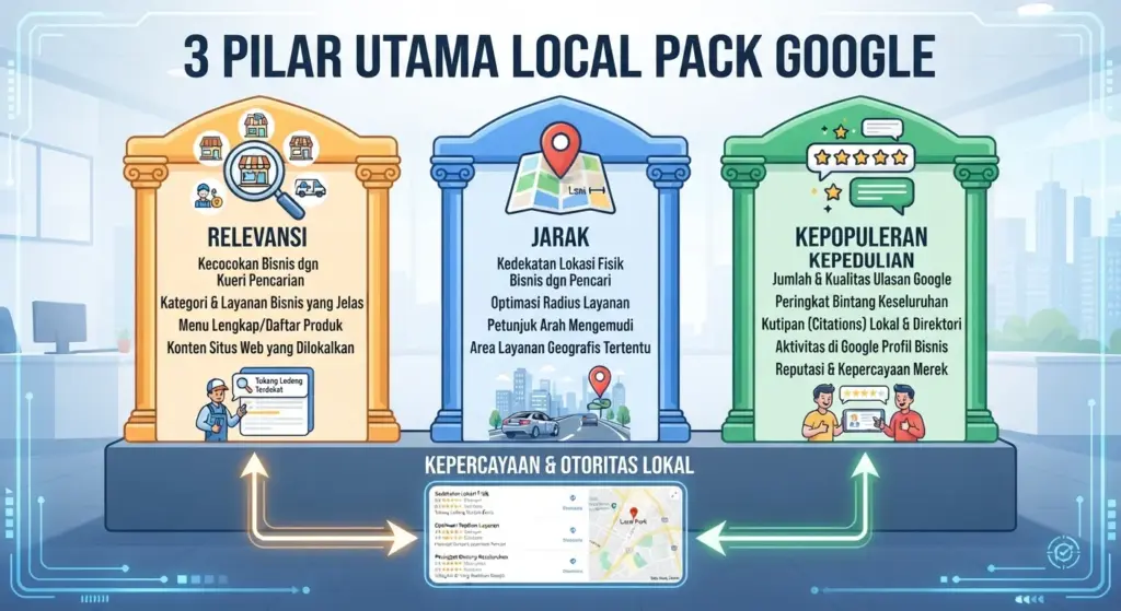 3 pilar utama local pack