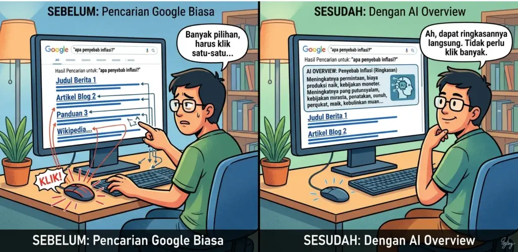 ai overview mengurangi klik di google