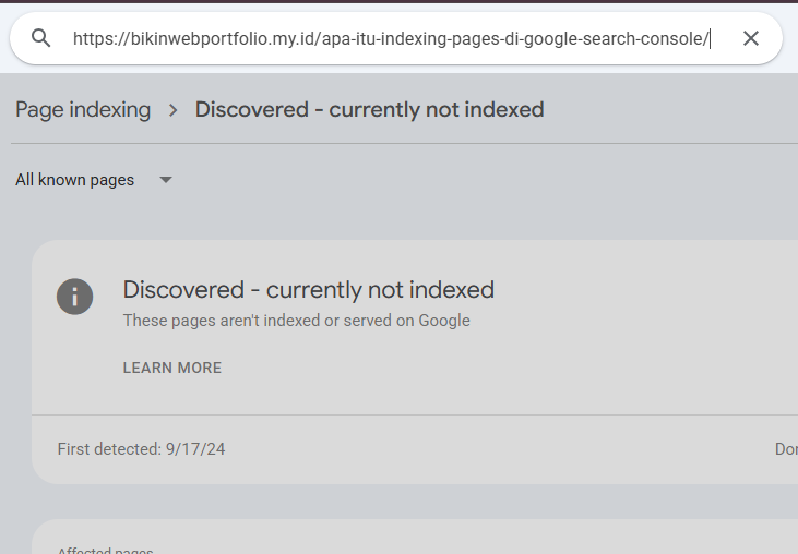 langkah indexing google search console 1