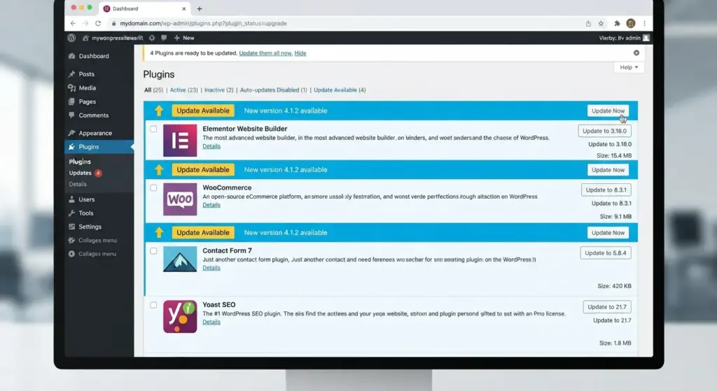 update plugin wordpress