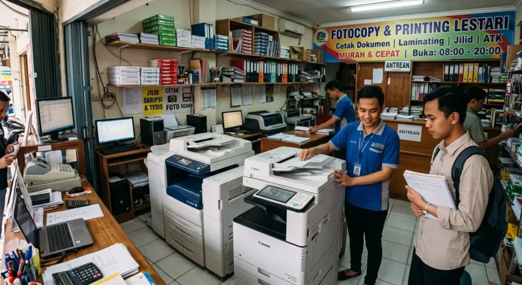usaha fotocopy dan print di kawasan mahasiswa jogja